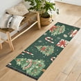 thumbnail image 1 of Yayeee Runner Rug for Bedroom 2'x6' Machine Washable Hallway Non Slip Mat, Green Christmas Trees, 1 of 8