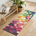 thumbnail image 1 of Yayeee Runner Rug for Bedroom 2'x6' Machine Washable Hallway Non Slip Mat, Green Colorful Circles, 1 of 8