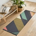 thumbnail image 1 of Yayeee Runner Rug for Bedroom 2'x6' Machine Washable Hallway Non Slip Mat, Green Geometric, 1 of 8