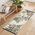 thumbnail image 1 of Yayeee Runner Rug for Bedroom 2'x6' Machine Washable Hallway Non Slip Mat, Green Mountain Pattern, 1 of 8