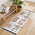 thumbnail image 1 of Yayeee Runner Rug for Bedroom 2'x6' Machine Washable Hallway Non Slip Mat, Green Nordic Christmas House, 1 of 8
