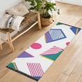 thumbnail image 1 of Yayeee Runner Rug for Bedroom 2'x6' Machine Washable Hallway Non Slip Mat, Green Retro Shapes, 1 of 8