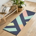thumbnail image 1 of Yayeee Runner Rug for Bedroom 2'x6' Machine Washable Hallway Non Slip Mat, Green Stripes, 1 of 8