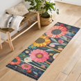 thumbnail image 1 of Yayeee Runner Rug for Bedroom 2'x6' Machine Washable Hallway Non Slip Mat, Large Colorful Flowers, 1 of 8