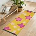 thumbnail image 1 of Yayeee Runner Rug for Bedroom 2'x6' Machine Washable Hallway Non Slip Mat, Large Pink Stars, 1 of 8