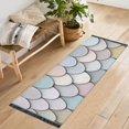 thumbnail image 1 of Yayeee Runner Rug for Bedroom 2'x6' Machine Washable Hallway Non Slip Mat, Light Blue Shimmering Pattern, 1 of 8