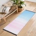 thumbnail image 1 of Yayeee Hallway Runner Rug 2'x6' Non Slip Machine Washable with Rubber Backing, Light Blue Stripes, 1 of 8