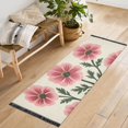 thumbnail image 1 of Yayeee Runner Rug for Bedroom 2'x6' Machine Washable Hallway Non Slip Mat, Light Pink Flowers, 1 of 8