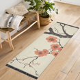 thumbnail image 1 of Yayeee Hallway Runner Rug 2'x6' Non Slip Machine Washable with Rubber Backing, Light Red Flowers, 1 of 8
