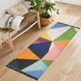thumbnail image 1 of Yayeee Runner Rug for Bedroom 2'x6' Machine Washable Hallway Non Slip Mat, Minimalist Triangles, 1 of 8