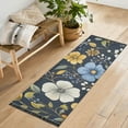 thumbnail image 1 of Yayeee Runner Rug for Bedroom 2'x6' Machine Washable Hallway Non Slip Mat, Navy Floral Pattern, 1 of 8