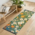 thumbnail image 1 of Yayeee Runner Rug for Bedroom 2'x6' Machine Washable Hallway Non Slip Mat, Orange Floral Garden, 1 of 8