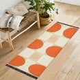thumbnail image 1 of Yayeee Runner Rug for Bedroom 2'x6' Machine Washable Hallway Non Slip Mat, Orange Geometric Circles, 1 of 8