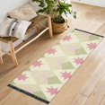 thumbnail image 1 of Yayeee Runner Rug for Bedroom 2'x6' Machine Washable Hallway Non Slip Mat, Pastel Green Geometric, 1 of 8
