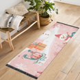 thumbnail image 1 of Yayeee Runner Rug for Bedroom 2'x6' Machine Washable Hallway Non Slip Mat, Pink Christmas Snowman, 1 of 8