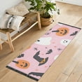 thumbnail image 1 of Yayeee Runner Rug for Bedroom 2'x6' Machine Washable Hallway Non Slip Mat, Pink Halloween Ghosts, 1 of 8