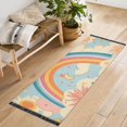 thumbnail image 1 of Yayeee Runner Rug for Bedroom 2'x6' Machine Washable Hallway Non Slip Mat, Pink Retro Sun, 1 of 8