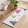 thumbnail image 1 of Yayeee Runner Rug for Bedroom 2'x6' Machine Washable Hallway Non Slip Mat, Pink Simple Shapes, 1 of 8