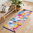 thumbnail image 1 of Yayeee Runner Rug for Bedroom 2'x6' Machine Washable Hallway Non Slip Mat, Purple Colorful Circles, 1 of 8