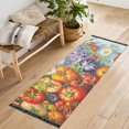 thumbnail image 1 of Yayeee Hallway Runner Rug 2'x6' Non Slip Machine Washable with Rubber Backing, Purple Floral Tomatoes, 1 of 8