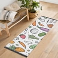 thumbnail image 1 of Yayeee Runner Rug for Bedroom 2'x6' Machine Washable Hallway Non Slip Mat, Purple Vegetables Pattern, 1 of 8