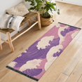thumbnail image 1 of Yayeee Runner Rug for Bedroom 2'x6' Machine Washable Hallway Non Slip Mat, Purple Wave Pattern, 1 of 8