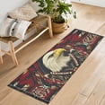 thumbnail image 1 of Yayeee Runner Rug for Bedroom 2'x6' Machine Washable Hallway Non Slip Mat, Red Abstract Eagle, 1 of 8