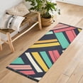 thumbnail image 1 of Yayeee Hallway Runner Rug 2'x6' Non Slip Machine Washable with Rubber Backing, Red Geometric, 1 of 8