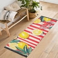 thumbnail image 1 of Yayeee Runner Rug for Bedroom 2'x6' Machine Washable Hallway Non Slip Mat, Red Striped Lemon, 1 of 8