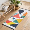 thumbnail image 1 of Yayeee Runner Rug for Bedroom 2'x6' Machine Washable Hallway Non Slip Mat, Red Triangles, 1 of 8