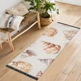thumbnail image 1 of Yayeee Runner Rug for Bedroom 2'x6' Machine Washable Hallway Non Slip Mat, Red Watercolor Seashells, 1 of 8