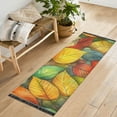 thumbnail image 1 of Yayeee Runner Rug for Bedroom 2'x6' Machine Washable Hallway Non Slip Mat, Retro Autumn Leaves, 1 of 8