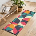thumbnail image 1 of Yayeee Runner Rug for Bedroom 2'x6' Machine Washable Hallway Non Slip Mat, Retro Geometric, 1 of 8