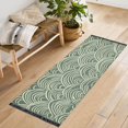 thumbnail image 1 of Yayeee Runner Rug for Bedroom 2'x6' Machine Washable Hallway Non Slip Mat, Retro Green Abstract, 1 of 8