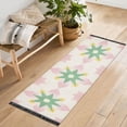 thumbnail image 1 of Yayeee Runner Rug for Bedroom 2'x6' Machine Washable Hallway Non Slip Mat, Retro Green Stars, 1 of 8