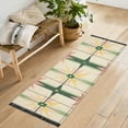 thumbnail image 1 of Yayeee Runner Rug for Bedroom 2'x6' Machine Washable Hallway Non Slip Mat, Retro Green Stars, 1 of 8