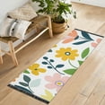thumbnail image 1 of Yayeee Runner Rug for Bedroom 2'x6' Machine Washable Hallway Non Slip Mat, Retro Yellow Floral, 1 of 8