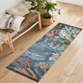 thumbnail image 1 of Yayeee Runner Rug for Bedroom 2'x6' Machine Washable Hallway Non Slip Mat, Sea Plants Pattern, 1 of 8
