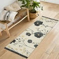 thumbnail image 1 of Yayeee Runner Rug for Bedroom 2'x6' Machine Washable Hallway Non Slip Mat, Small Black Flowers, 1 of 8