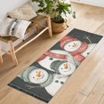 thumbnail image 1 of Yayeee Runner Rug for Bedroom 2'x6' Machine Washable Hallway Non Slip Mat, Snowman Family, 1 of 8