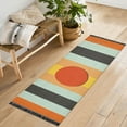 thumbnail image 1 of Yayeee Runner Rug for Bedroom 2'x6' Machine Washable Hallway Non Slip Mat, Stripes and Circle, 1 of 8