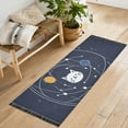thumbnail image 1 of Yayeee Runner Rug for Bedroom 2'x6' Machine Washable Hallway Non Slip Mat, White Cat Planet, 1 of 8