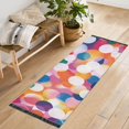 thumbnail image 1 of Yayeee Runner Rug for Bedroom 2'x6' Machine Washable Hallway Non Slip Mat, White Colorful Circles, 1 of 8