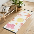 thumbnail image 1 of Yayeee Runner Rug for Bedroom 2'x6' Machine Washable Hallway Non Slip Mat, White Floral Orange, 1 of 8