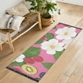 thumbnail image 1 of Yayeee Hallway Runner Rug 2'x6' Non Slip Machine Washable with Rubber Backing, White Flowers, 1 of 8