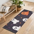 thumbnail image 1 of Yayeee Runner Rug for Bedroom 2'x6' Machine Washable Hallway Non Slip Mat, White Halloween Ghosts, 1 of 8