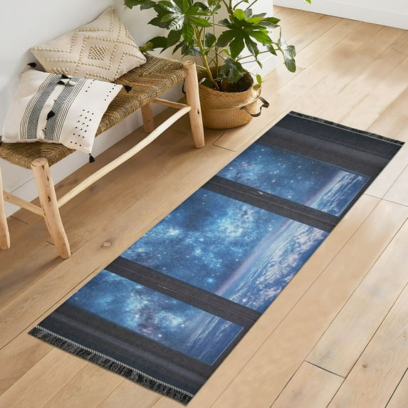 Yayeee Runner Rug for Bedroom 2'x6' Machine Washable Hallway Non Slip Mat, Window Space
