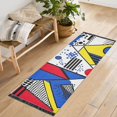 thumbnail image 1 of Yayeee Hallway Runner Rug 2'x6' Non Slip Machine Washable with Rubber Backing, Yelllow Simple Shapes, 1 of 8