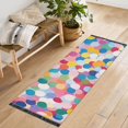 thumbnail image 1 of Yayeee Runner Rug for Bedroom 2'x6' Machine Washable Hallway Non Slip Mat, Yellow Colorful Circles, 1 of 8
