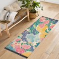 thumbnail image 1 of Yayeee Runner Rug for Bedroom 2'x6' Machine Washable Hallway Non Slip Mat, Yellow Floral Wave, 1 of 8
